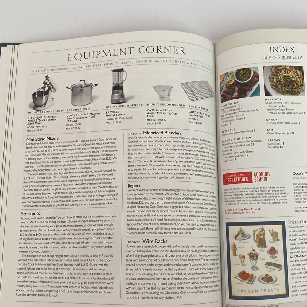Cook’s Illustrated Compilation of 2019 Issues